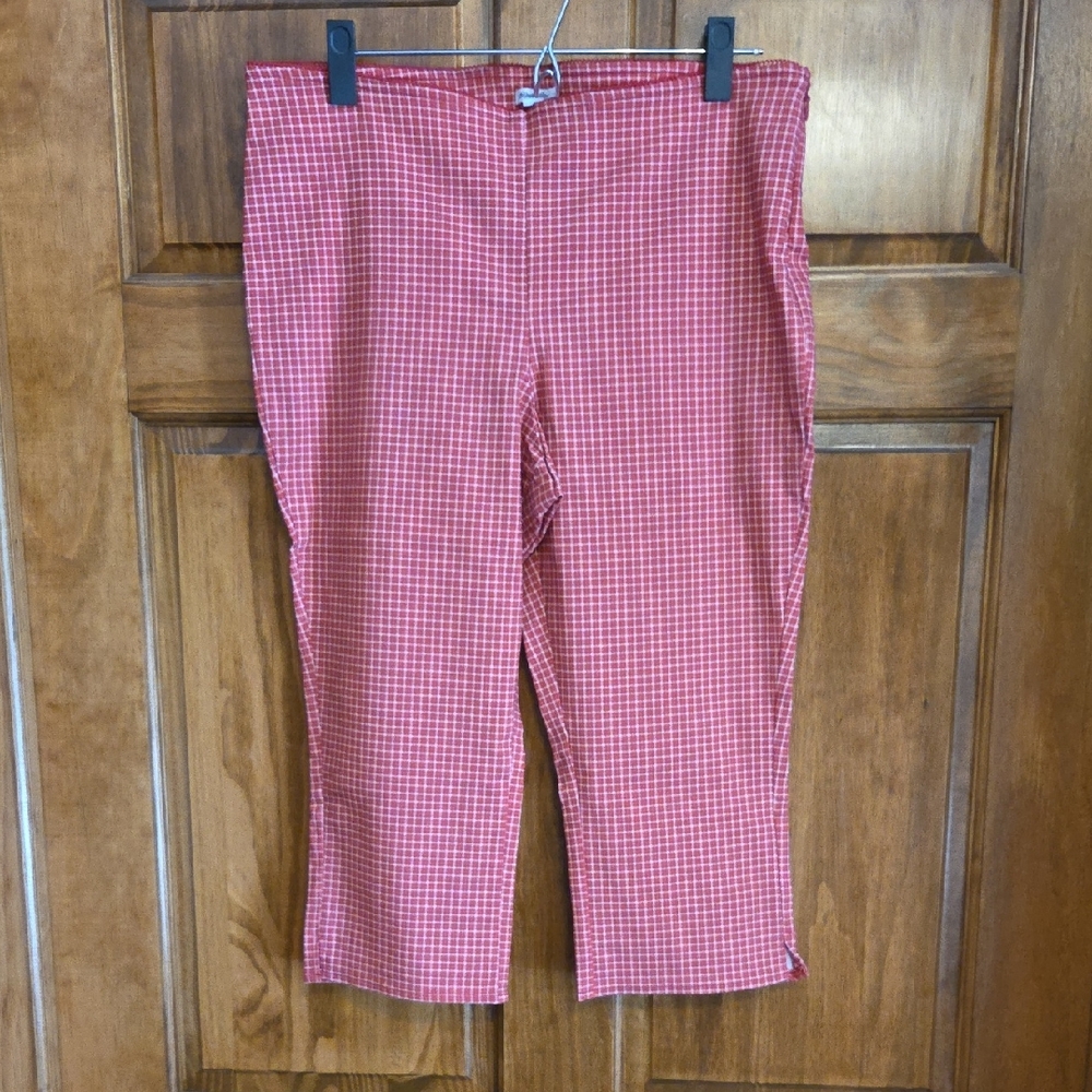 NWT Kimchi Blue Red Plaid Cigarette Pants Size 14